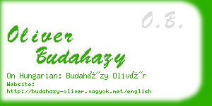 oliver budahazy business card